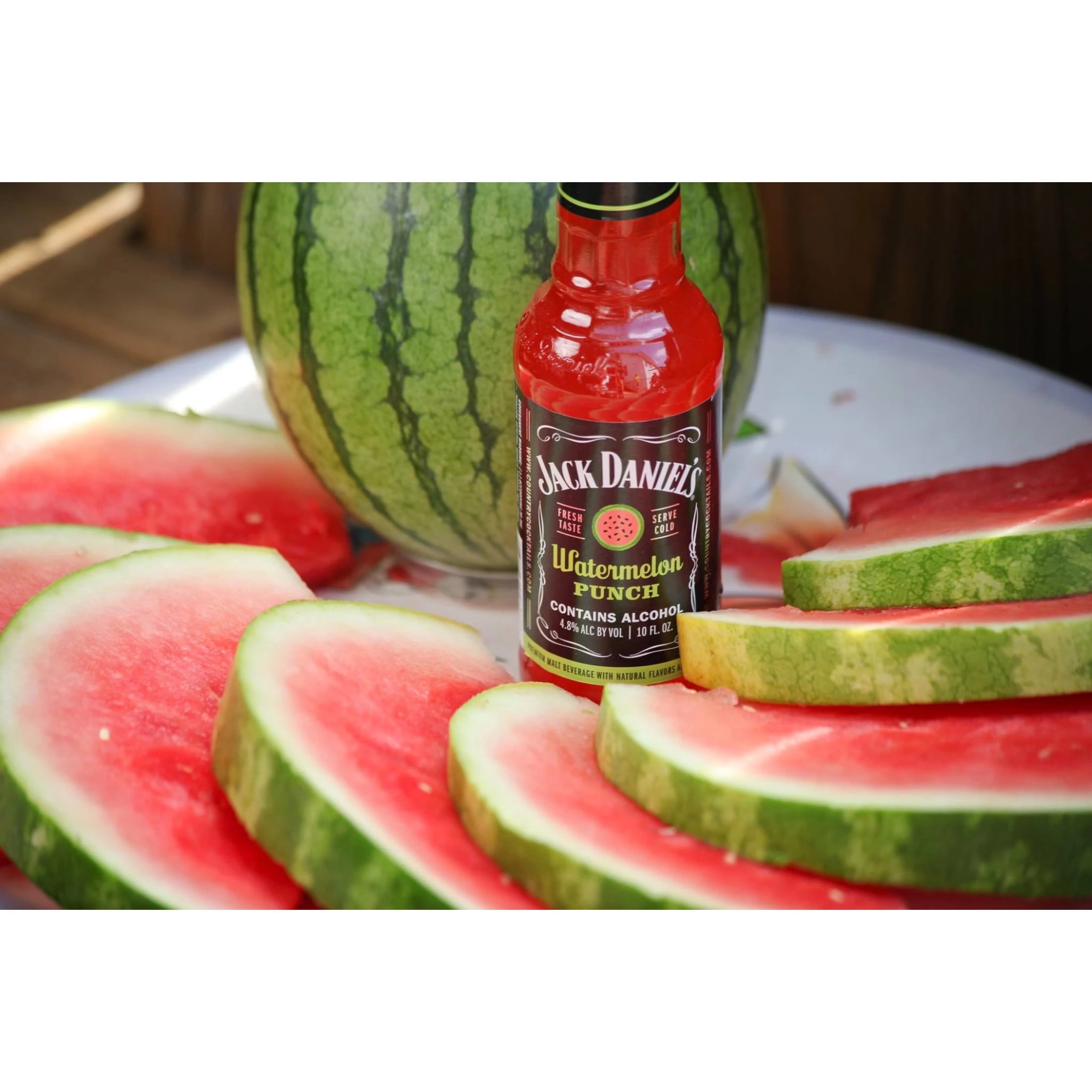 Jack Daniel's Watermelon Punch Malt Beverage, 6 pack, 10 fl oz Bottle, 4.8% ABV