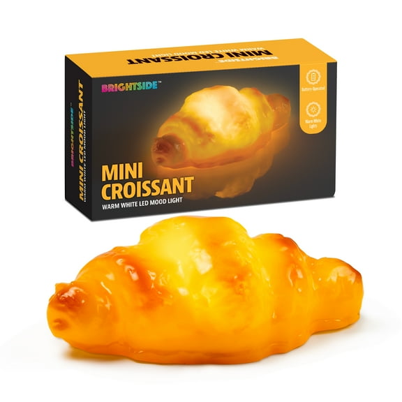 BrightSide Croissant LED Night Light - Battery-Powered, 3.35" Height x 2.17" Width