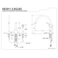 thumbnail image 2 of Kingston Brass KB3811GLBS Widespread Kitchen Faucet, Polished Chrome, 2 of 2