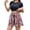 a-25Purple8, variant on VNKIDY Womens Elastic Drawstring Waist Retro Fashion Print Pleated Flowy Shorts Loose High Waist Lightweight Casual Beach Vacation Shorts For Ladies Trendy Shorts M