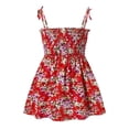 thumbnail image 2 of ATORRE Toddler Girls Dresses Summer Stylish Cute Floral Backless Sundress for Beach Vacation,Girl's Halter Dress Multicolor F 1-2 Years, 2 of 9