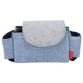 thumbnail image 1 of Bolsa colgante multifuncional para cochecito de bebé, bolsa para pañales, bolsa de almacenamiento de gran capacidad, color azul, 1 of 9