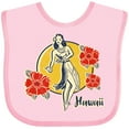 thumbnail image 3 of Inktastic Retro Hula Girl Girls Baby Bib, 3 of 4