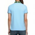 thumbnail image 3 of Negocios Tops Casuales para las Mujeres Manga Corta Botón de Solapa Abajo Camisa Desgaste de Oficina Transpirable, 3 of 7