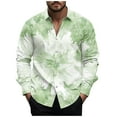 thumbnail image 3 of BiZtdJrK Tie Dye Shirts for Men Casual Long Sleeve Button Down Blouse Trendy Lapel Collar Business Work Tops Four Way Stretch Shirt Multicolor S Vacation Sale, 3 of 6
