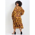 thumbnail image 2 of Avenue Women's Plus Size Indi  Sleeve Shirred Dress, 2 of 2