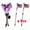 #08 4PCS, variant on 8 Pack Solar American Flag Pathway Stake Lights with 8 Modes, Red White Blue Patriotic Solar Powered Flag Pole Lights, Waterproof LED Outdoor 4th of July Memorial Day Yard Garden Decorations