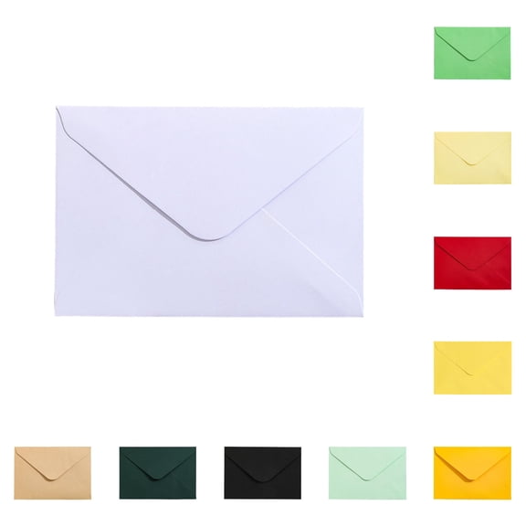 SHURUIMA 5x7 V-Flap Multi-Color Paper Invitation Envelopes 7.3x5.2 Inch 10-Tone Matte Blank Card Envelopes For Wedding Birthday Thank You Graduation Photo Cards