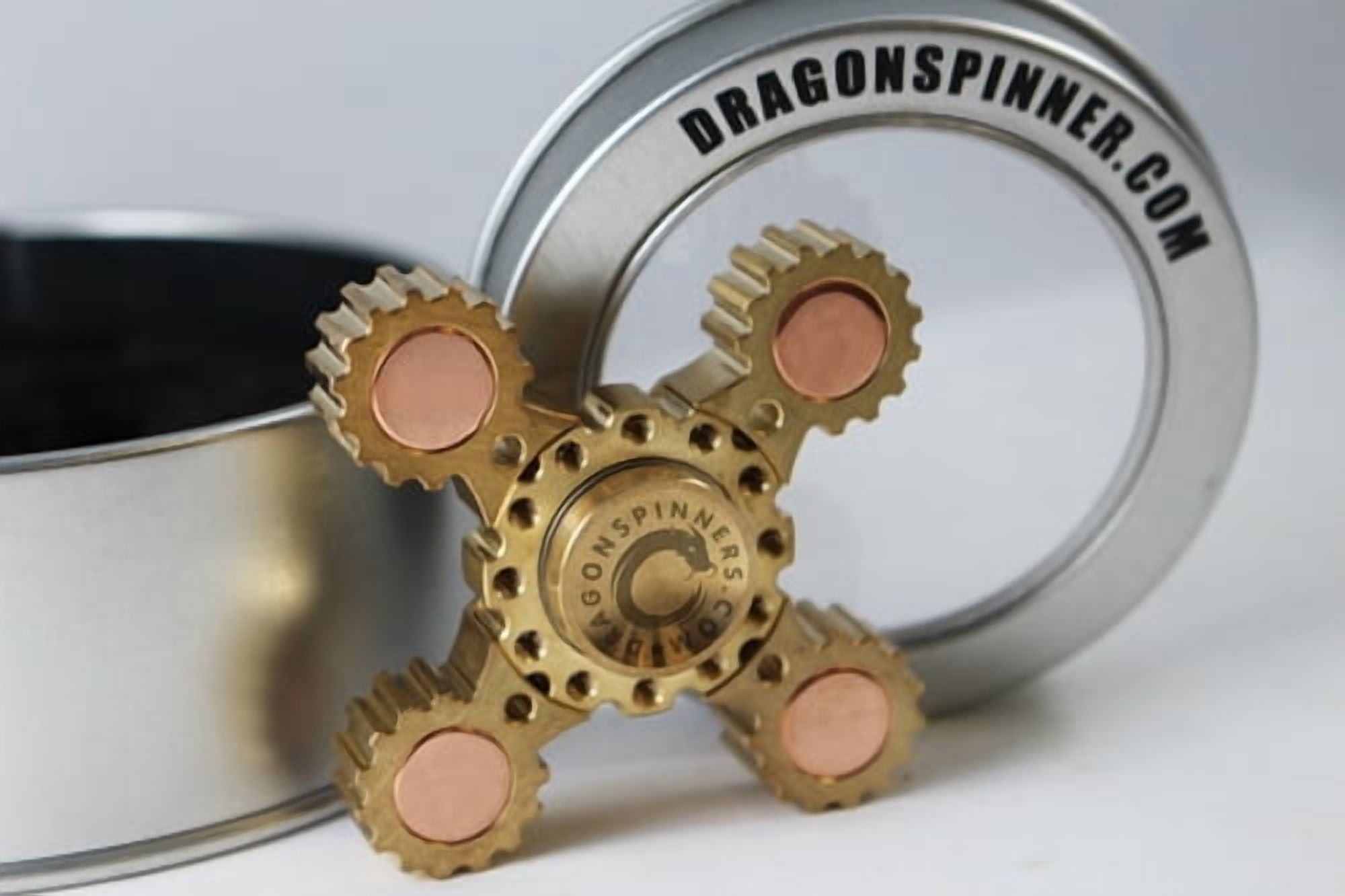 D5 Four-Winged Brass Metal Fidget Spinner – Maximum Spin Time – Precision Engineered – Smooth & Silent Rotation – Stress Relief & Focus Booster