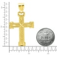 thumbnail image 4 of 14k Gold Heavy Plated Inlay Cross Pendant + 20 inch 2.2mm Curb Chain Necklace Set, 4 of 7
