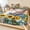 yellow, variant on Twin Sze Fitted Sheet Set - Cute Pig 2 Piece Bedding Sets 16" Deep Pocket Fitted Sheet with 1 Pillowcase, Yellow Sunflowers Teal Brown Wooden Vintage Art Brushed Microfiber Hotel Luxury Bed Sheets