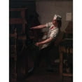 thumbnail image 2 of Enoch Wood Perry Jr. 20x24 Black Ornate Framed Double Matted Museum Art Print Titled: Young Franklin at the Press&nbsp; (1876), 2 of 5