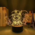 thumbnail image 5 of Genshin Impact Hutao Lamp Cool 3d Illusion Night Lamp Home Room Decor Acrílico Led Light Lámparas de regalo de Navidad (16 colores con control remoto) Feliz Sencillez, 5 of 5