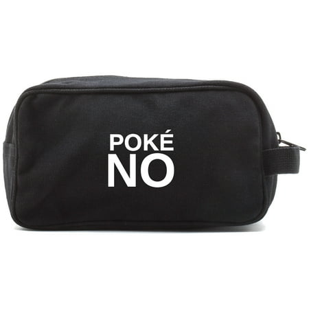 Poke No Text Canvas Shower Kit Travel Toiletry Bag