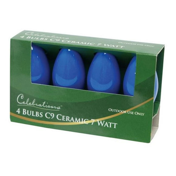 Celebrations Ampoules de Remplacement en Céramique Bleue C9 UTTY2411