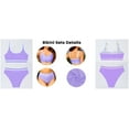 thumbnail image 4 of MOSHU High Waisted Womens Bikini Sets Sporty Two Piece Swimsuits for Women Color Block High Cut Bathing Suits, 4 of 6