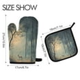 thumbnail image 2 of Yayeee Oven Mitts and Pot Holder Set of 4 Heat Resistant Kitchen Gloves Baking Hot Pad, Retro Forest, 2 of 5