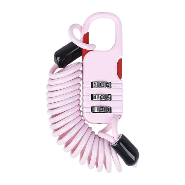3-Digit Combination Lock for Locker, Waterproof Outdoor Padlock with 43-Inch Retractable Steel Cable, Heavy Duty Security for School, Gym, Gate, Toolbox, Fence, Hasp Storage, Black