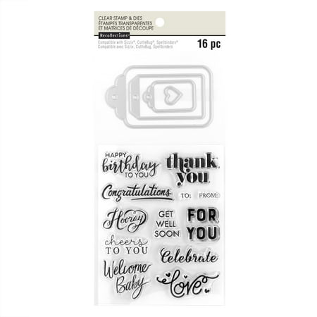 UPC: 0191518043389 | Tags Clear Stamp & Die Set by Recollections™