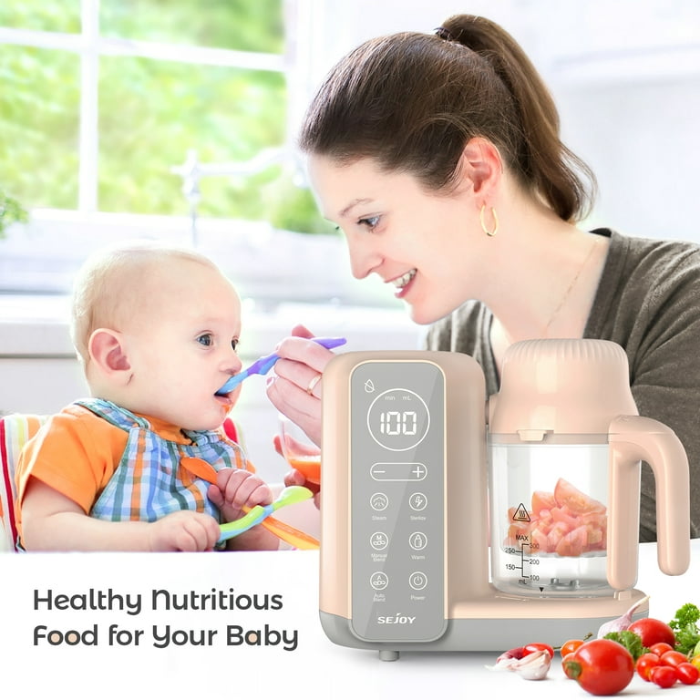 GROWNSY Baby Food Maker | Baby food Processor | All-in-One Baby Food Puree  Blender Steamer Grinder Mills Machine Auto Cooking & Grinding with Self