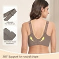 thumbnail image 3 of Womens Seamless Bras No Underwire with Support Wireless Push Up Full Coverage Bralette Comfortable Everyday Bras Back Fat Smoothing T-Shirt Bra Gray 2XL, 3 of 5