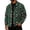 01#Army Green, variant on Men's Christmas Reindeer Snowflake Square Frame Print Corduroy Jacket, Lapel Long Sleeve Snap Button Coat, Casual Loose Fit Fall Winter Outerwear S