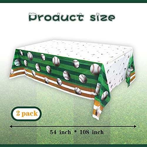 Mantel de Béisbol 2 Packs Deporte Béisbol Decoraciones de Fiesta Mantel de Fiesta Cubierta BigButer BigButer
