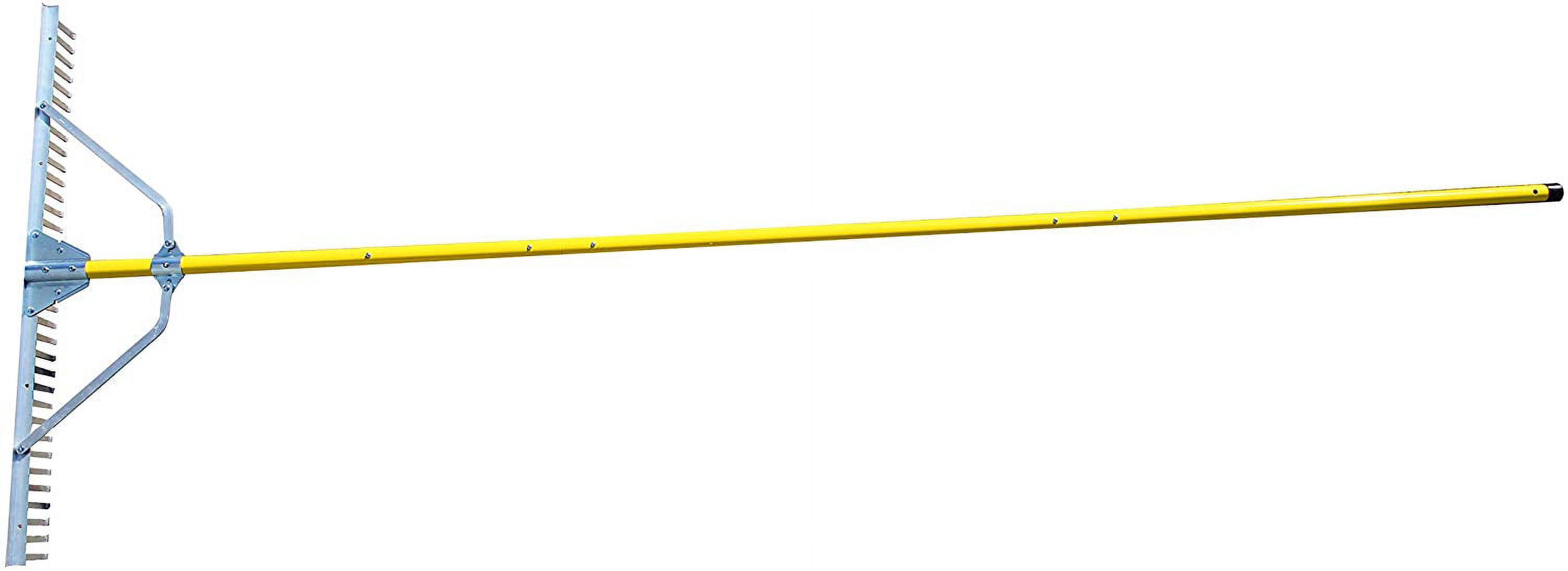 Jenlis Razer Rake Heavy Duty Collapsible Aluminum Pond & Lake Rake for Removal of Weeds, Leaves, & Floating Scum, Shoreline & Beach Landscaping Tool