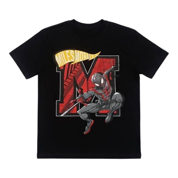 Playera Spider-Man para Niño Miles Morales Negro Talla 10