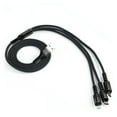 thumbnail image 1 of Graflsoa Triple Interface USB Charging Cable - Lightning, Type-C, Micro USB - 1.2m Durable Black Cord for All Devices, 1 of 6