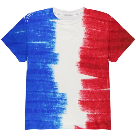 Color Me French All Over Youth T Shirt Multi YLG