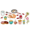 thumbnail image 2 of Refrigerador de dibujos animados Cocina Pegatinas de pared Restaurante Decoración Papel pintado Wmkox8yii gf10494, 2 of 9
