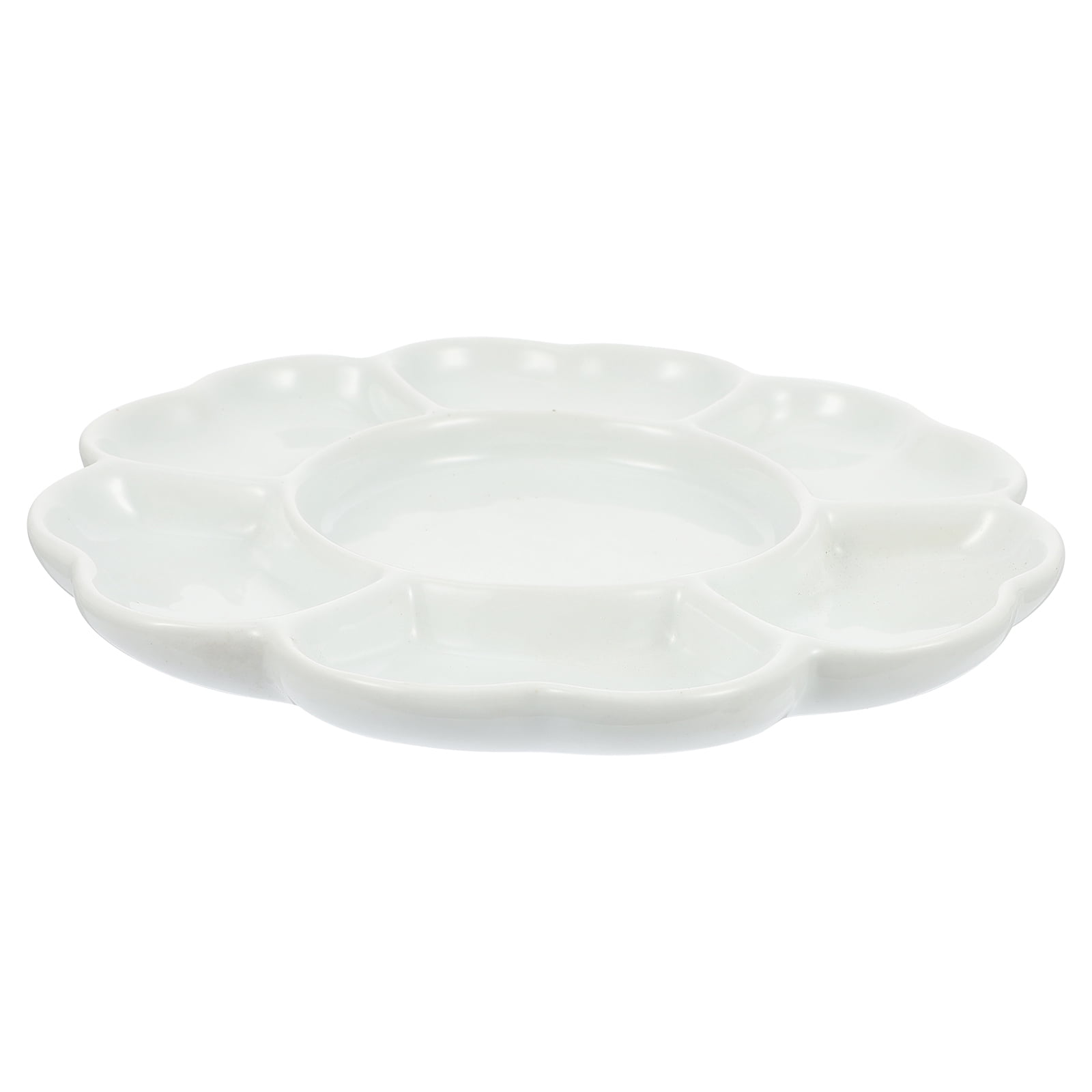 Hemoton Ceramic Color Palette Tray with for Watercolor Painting and Pigment Mixing - 1 Piece