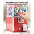 thumbnail image 5 of VEVOR Gumball Machine, 21 inch Height Candy Vending Machine Dispenser, 25-Cent Vending Machines for Shopping Malls, Supermarkets, Amusement Parks, Arcades, Holds Up to 180 1.77 inch Spherical Candies, 5 of 9