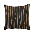 thumbnail image 1 of Funda de almohada ABPHQTO Navidad 45x45 cm Negro brillante con lineas de brillo dorado y rayas de metal amarillo, 1 of 1