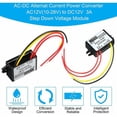 thumbnail image 2 of Convertidor de fuente de alimentación CA-CC Convertidor de voltaje reducido CA 12 V (10-28 V) a CC 12 V, módulo convertidor reductor a prueba de agua IP68, regulador de voltaje, motor, 5 A, 2 of 5