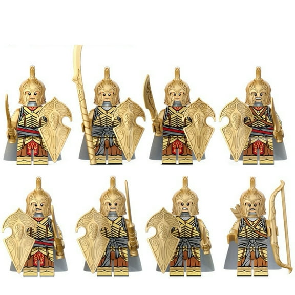 8 Pcs Lord Action Figures Building Blocks Toys Set, Collectible 1.77 Inchs Minifigures Building Kits Awesome Gift for Kids Fans of the Rings Building Toys