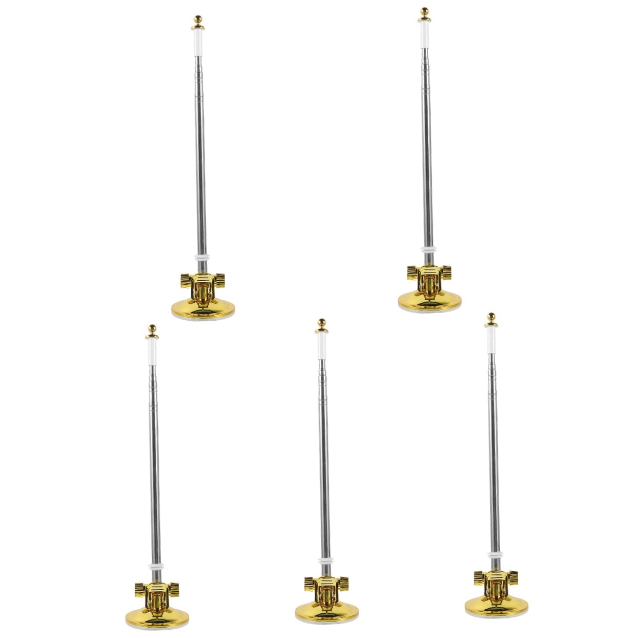 Masteelf 5pcs Outdoor Flag Pole Stand Durable Suction Cup Flagpole Stand Display Car Flag Mount Tool