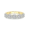 thumbnail image 5 of IGI Certified Round Shape Lab Grown Diamond Anniversary Band Ring For Women | 5 Stone 3 CT TW 14K Yellow Gold | FG-VS Quality Camille Friendly Diamonds Band Ring, 5 of 5