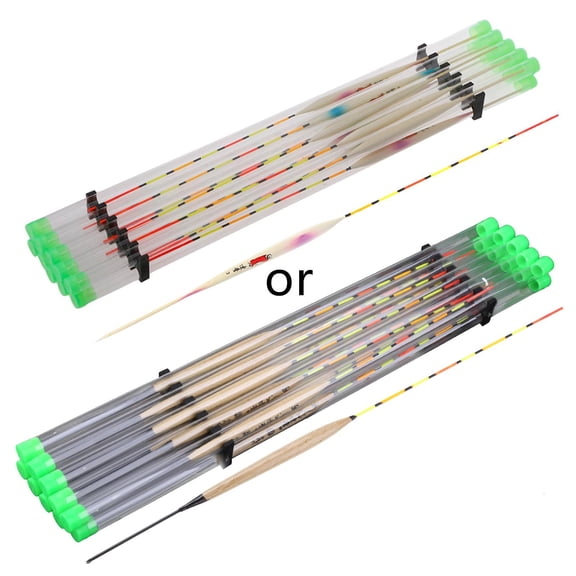 10Pcs Wood Fishing Float for Slip Drift Tube Bobber Tackle Tool Accessories