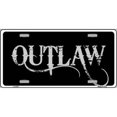thumbnail image 1 of Plaque d'Immatriculation en Métal Outlaw, 1 of 1