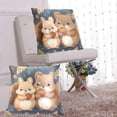 thumbnail image 6 of Two Cute Squirrel Hug Pinecones Throw Pillow Covers Pillowcases 20 x 20 Inch Home Decor 2 Packs for Bedroom Sofa, 6 of 6