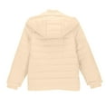 thumbnail image 5 of IVEYRTF Childrens Hooded Winter Coat Warm Thick Padded Jacket Boys Girls Lightweight Windproof Outdoor Sportswear for Daily Wear School Activities Holiday Party Vacation(Beige,3-4 Years), 5 of 9
