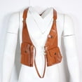 thumbnail image 3 of Bolso de Hombro Perfecl Steampunk con Arnés de Cuero PU Amarillo, 3 of 8