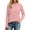 Dusty Pink, variant on Fantaslook Womens Fall Tops Long Sleeve Shirts Casual Tunic Top Basic T Shirts Tees
