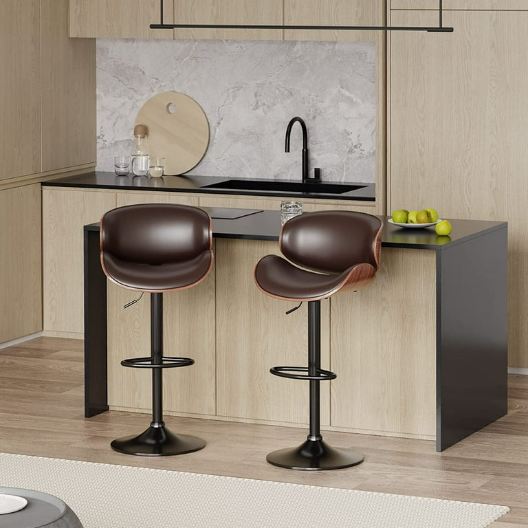 Real leather online breakfast bar stools