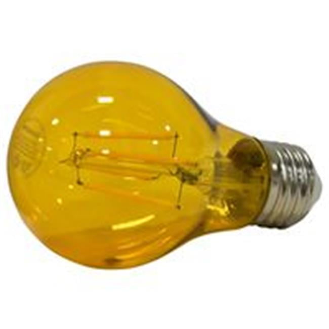 Sylvania 40302 Yellow Filament A19 Ultra LED Light Bulb, Colored Glass
