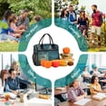 thumbnail image 6 of Small Cooler Bag Lunch Bag Portable Meal Bag Work Meal Bag Outdoor Meal Bag Travel Meal Bag Picnic Meal Bag Going Out Meal Bag Beautiful Green Moon, 6 of 6