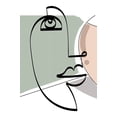 thumbnail image 2 of Mosher, Deidre 17x24 White Modern Wood Framed Museum Art Print Titled - Mid-Century Line Figure Woman II, 2 of 4