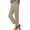 Beige, variant on Women's High Waisted Cropped Trousers Lightweight Travel Yoga Pants Petite Ankle Slacks